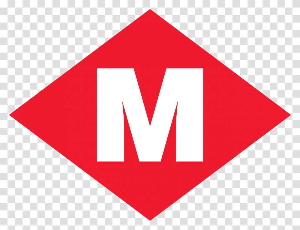 Barcelona Metro Logo Metro Barcelona, Symbol, First Aid, Sign, Trademark Transparent Png