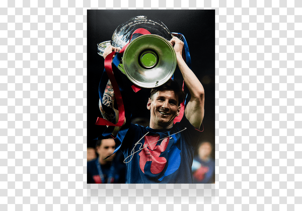 Barcelona Trophies In Last 10 Years, Person, Musical Instrument, Musician, Helmet Transparent Png