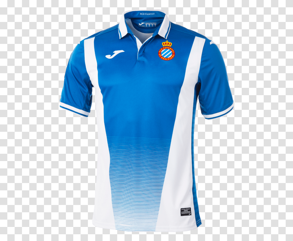 Barcelona Uniforme Jersey Espanyol De Barcelona, Apparel, Shirt, Person Transparent Png
