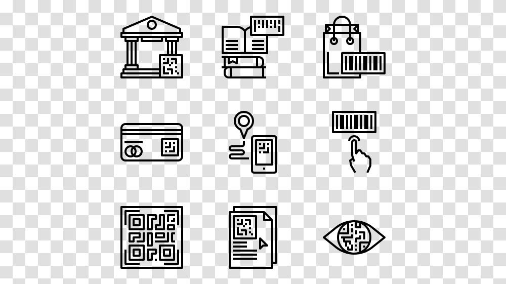 Barcode And Qr Code Library Vector Icon, Gray, World Of Warcraft Transparent Png