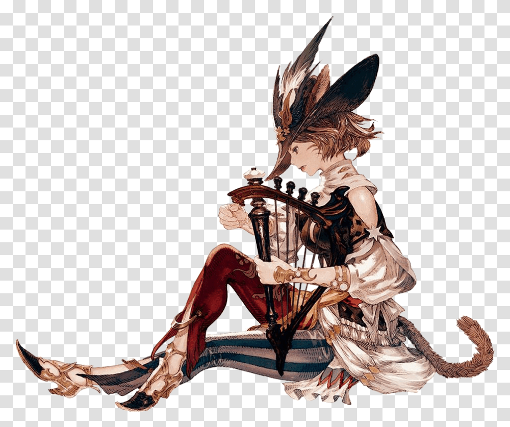 Bard Artwork Xiv Miqo Te Bard, Person, Drawing, Leisure Activities, Doodle Transparent Png
