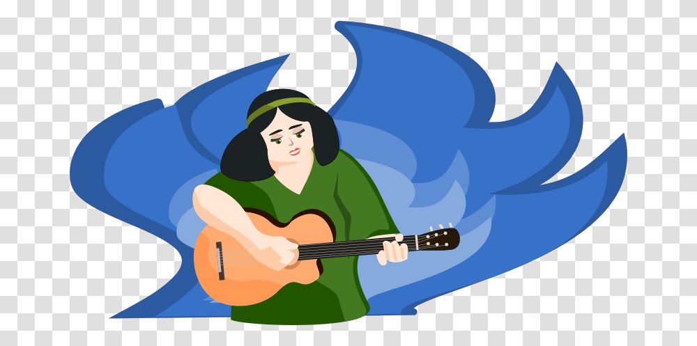 Bard Woman Playing Gitar, Music, Guitar, Leisure Activities, Musical Instrument Transparent Png