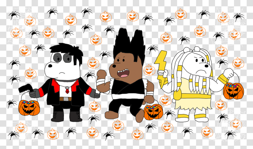 Bare Bears Halloween, Collage, Poster, Advertisement, Flyer Transparent Png