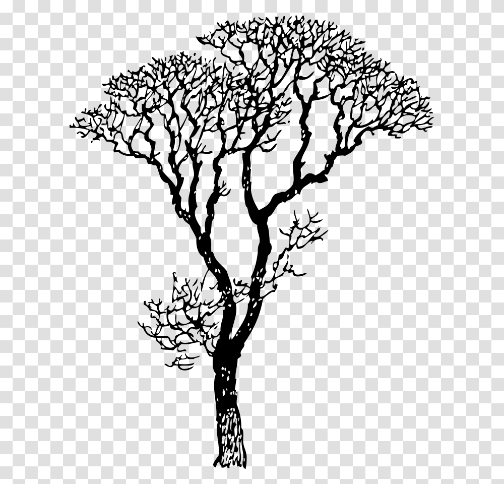 Bare Tree Svg Clip Arts Long Tree Clipart Black And White, Gray, World Of Warcraft Transparent Png