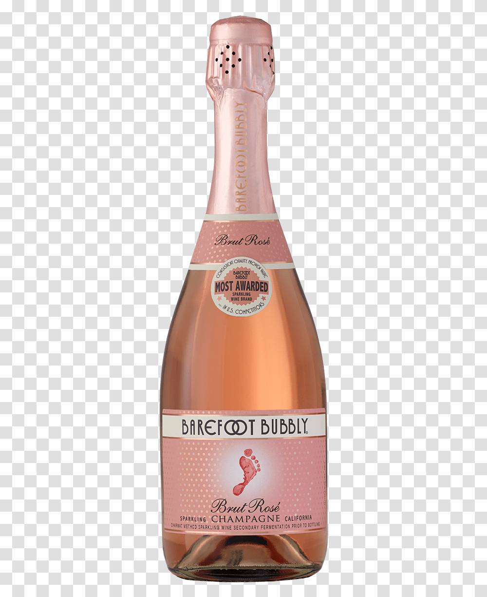 Barefoot Bubbly Brut Rose, Bottle, Beer, Alcohol, Beverage Transparent Png