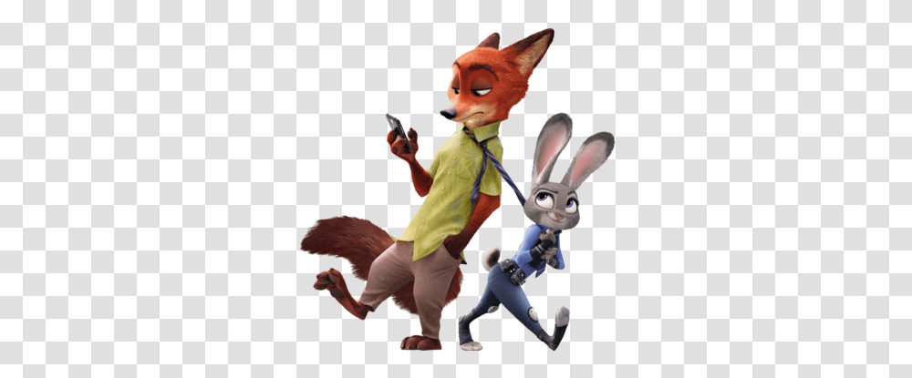 Barefoot Cartoon Animal Tv Tropes Zootopia Judy Y Nick, Figurine, Person, Portrait, Face Transparent Png
