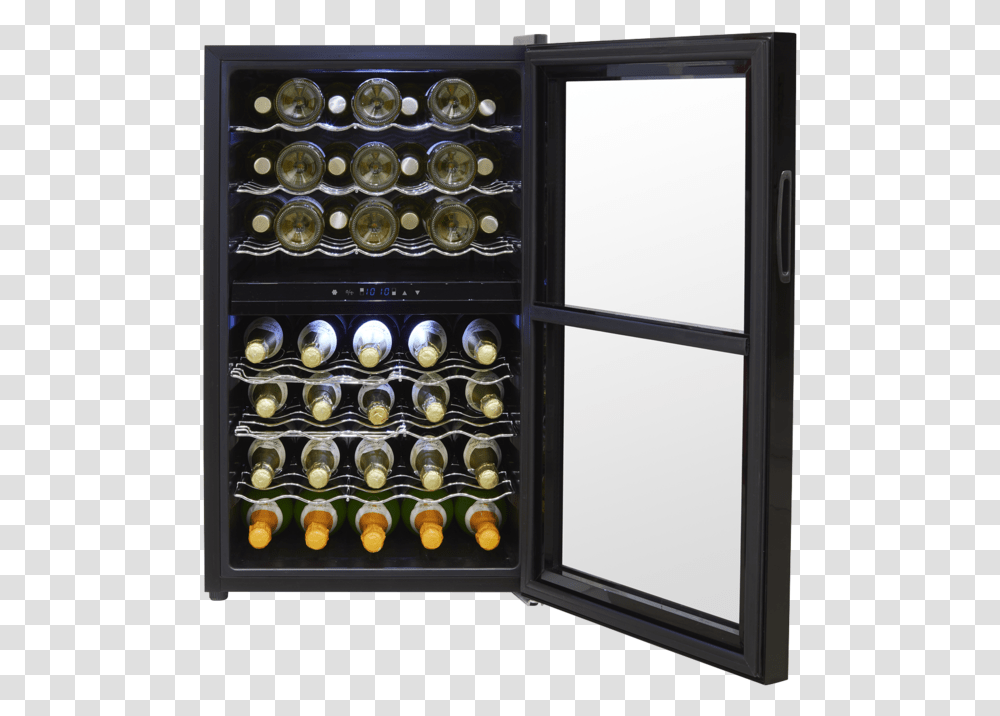 Baridi 43 Bottle Dual Zone Wine Cooler Fridge Touch Display Case, Furniture, Machine, Safe, Appliance Transparent Png