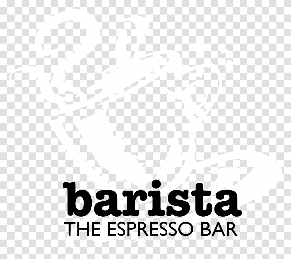 Barista 01 Logo Black And White Love, Stencil, Coffee Cup Transparent Png