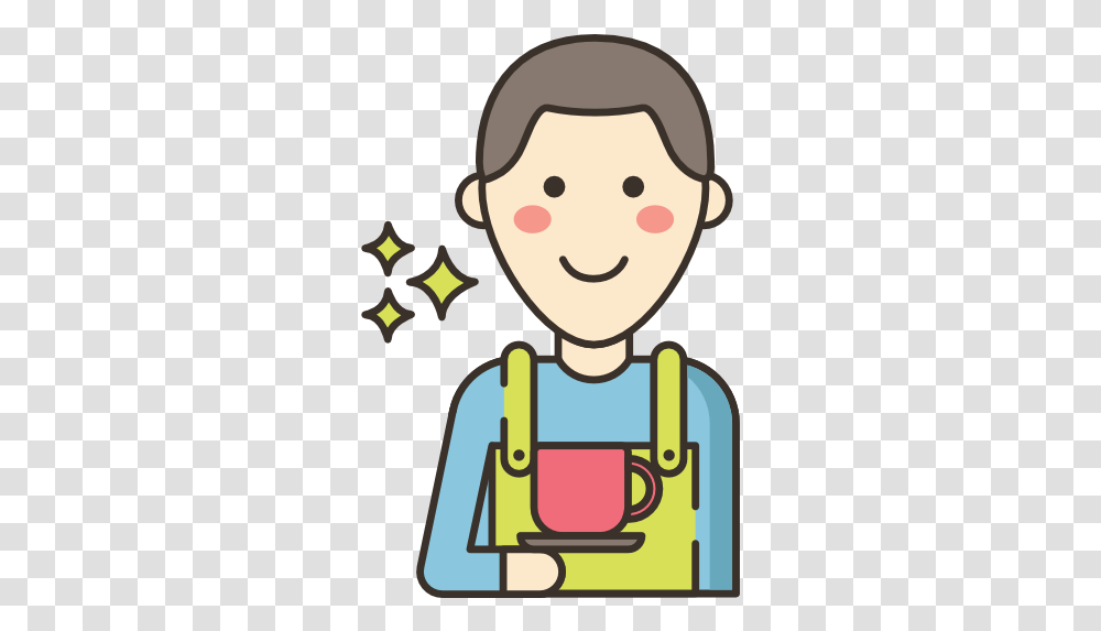 Barista Icon, Face, Poster, Advertisement, Stencil Transparent Png