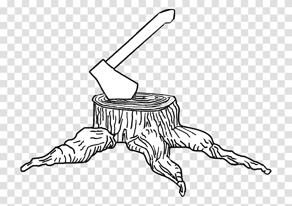 Bark Drawing Tree Stump Line Tree Stump Drawing, Hammer, Tool Transparent Png