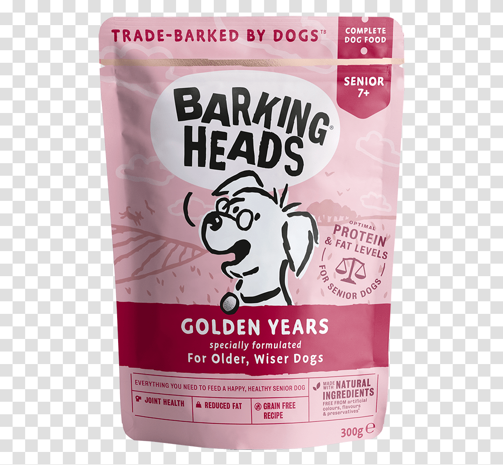 Barking Heads Golden Years Pouch Front Of Pack Barking Heads Golden Years, Poster, Advertisement, Flyer, Paper Transparent Png