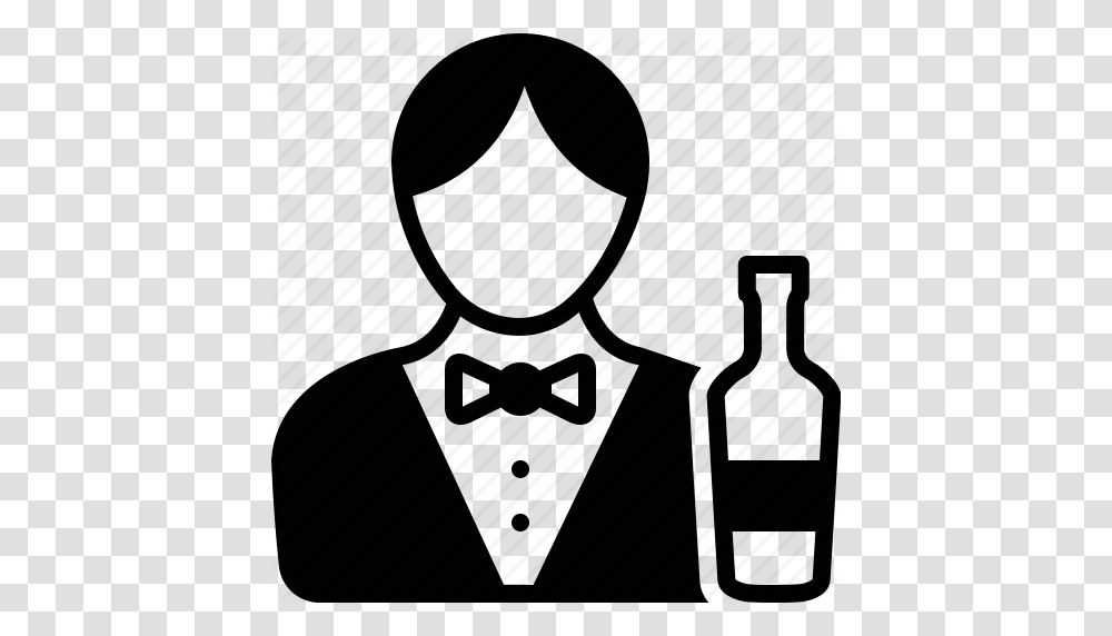 Barman Bartender Male Waiter Icon, Piano, Tie, Photography Transparent Png
