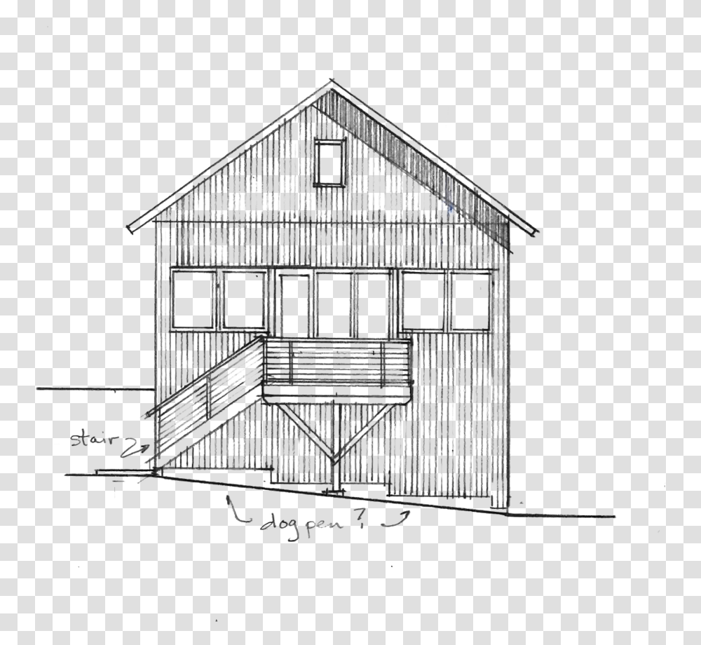 Barn Drawing Shack Sketch, Nature, Outdoors, Gate, Building Transparent Png