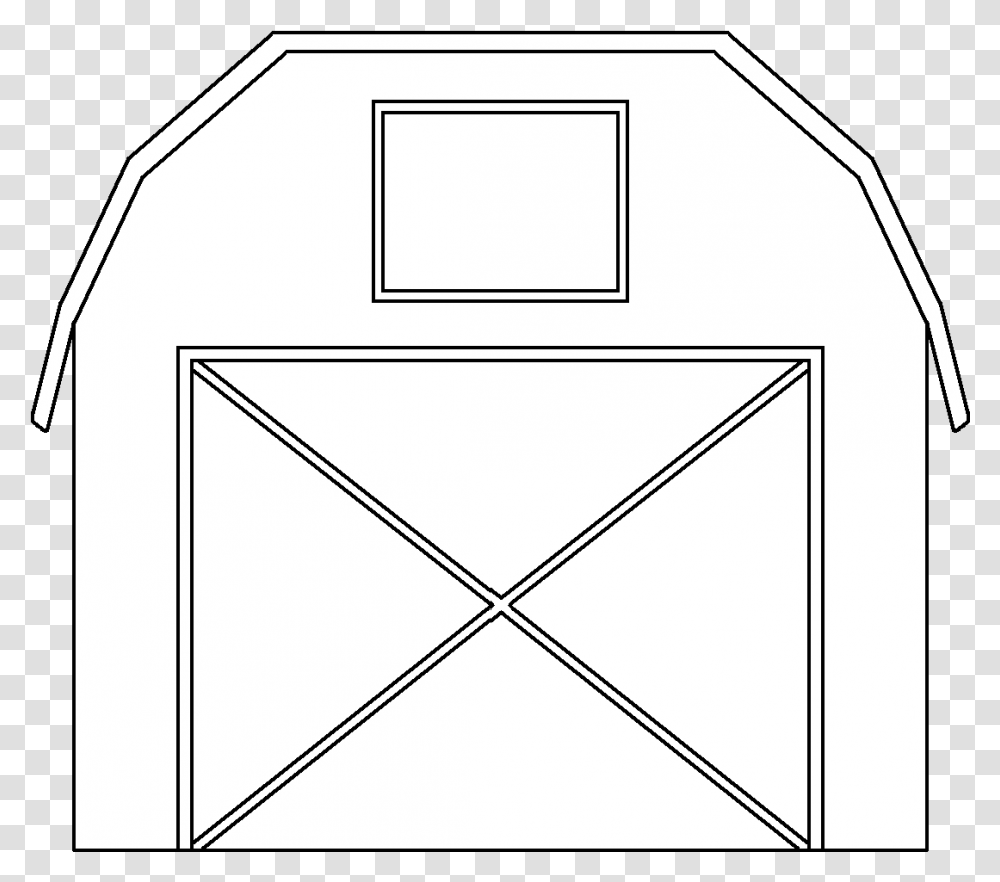 Barn Outline Cliparts Barn Door Clipart Black And White, Farm, Building, Rural, Countryside Transparent Png