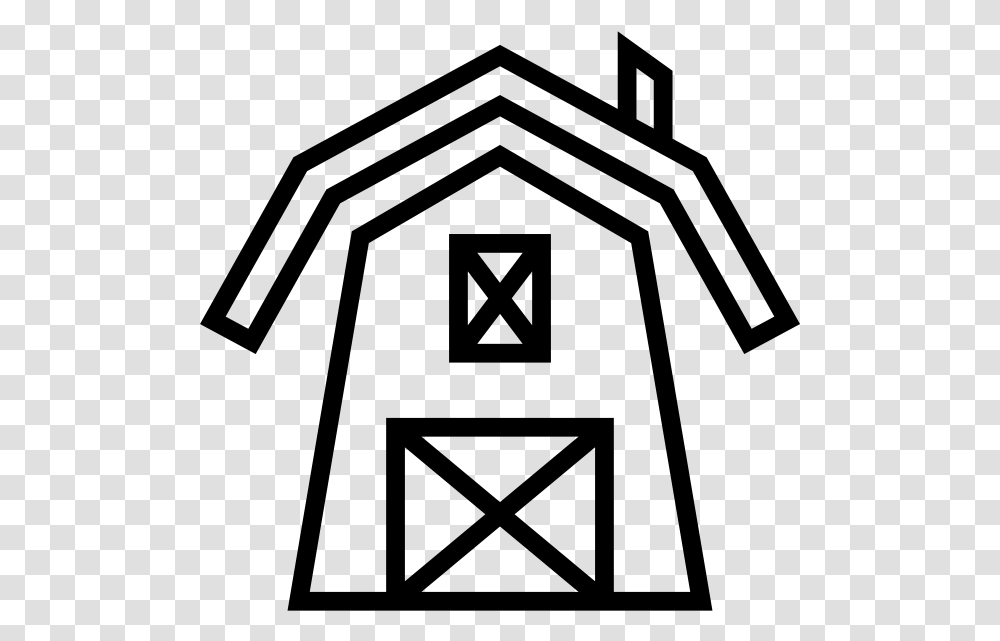 Barn Rubber Stamp Barn With Silo Outline, Gray, World Of Warcraft Transparent Png