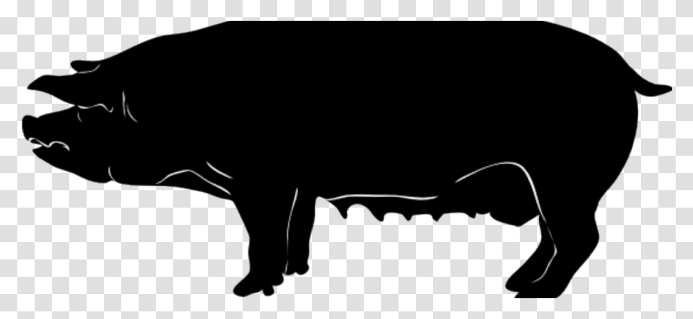 Barn Silhouette Pig Silhouette, Mammal, Animal, Wildlife, Panther Transparent Png