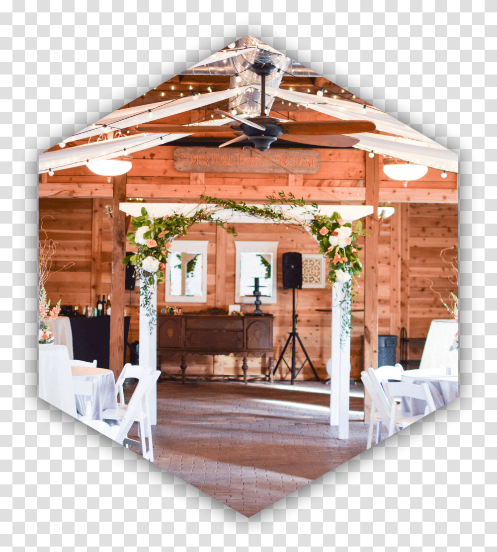 Barn Wedding Hexagon, Wood, Porch, Building, Housing Transparent Png