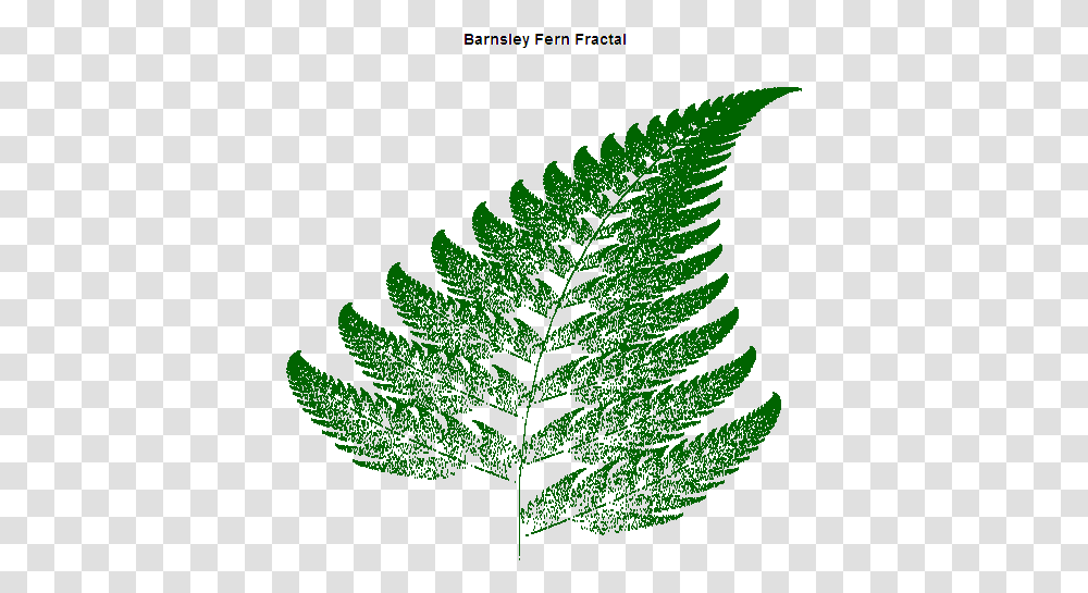 Barnsley Fern Fractal Barnsley Fern C, Plant, Leaf, Pattern, Green Transparent Png