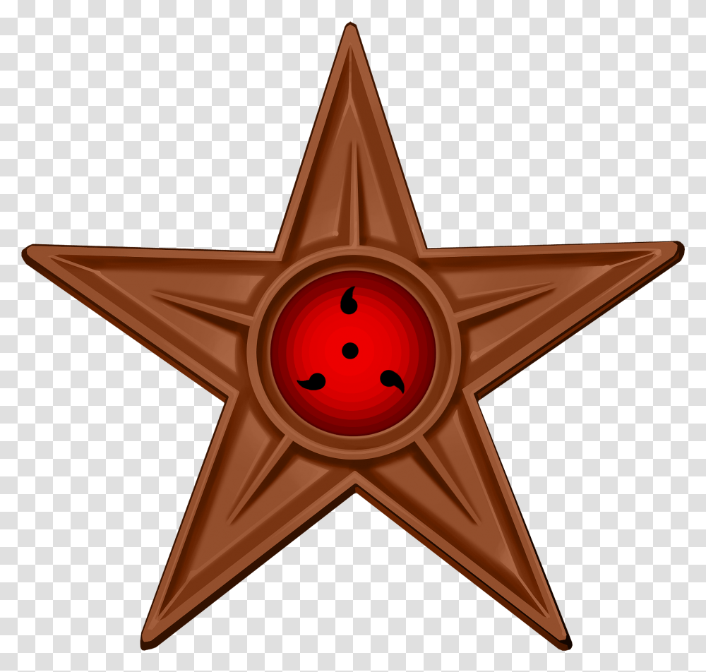 Barnstar Naruto Sharingan Tiranga Star, Star Symbol, Cross Transparent Png