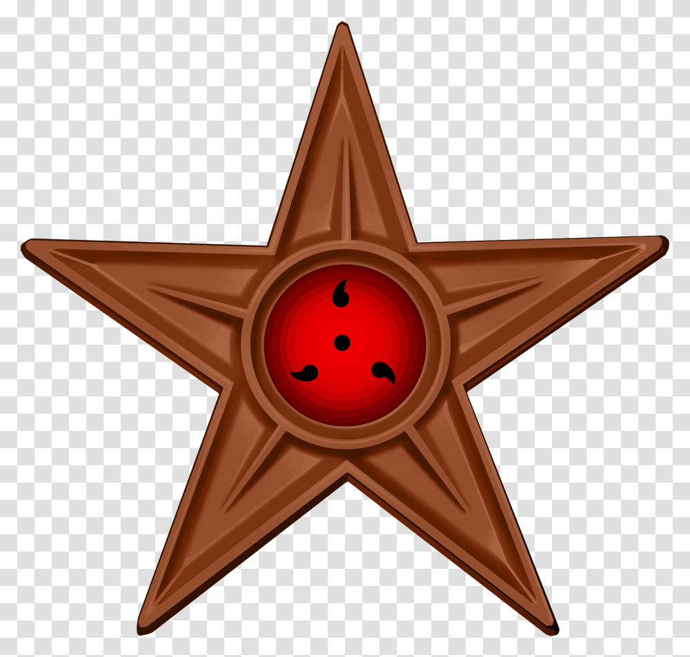 Barnstar Naruto Sharingan Wild West Pics, Star Symbol, Cross Transparent Png