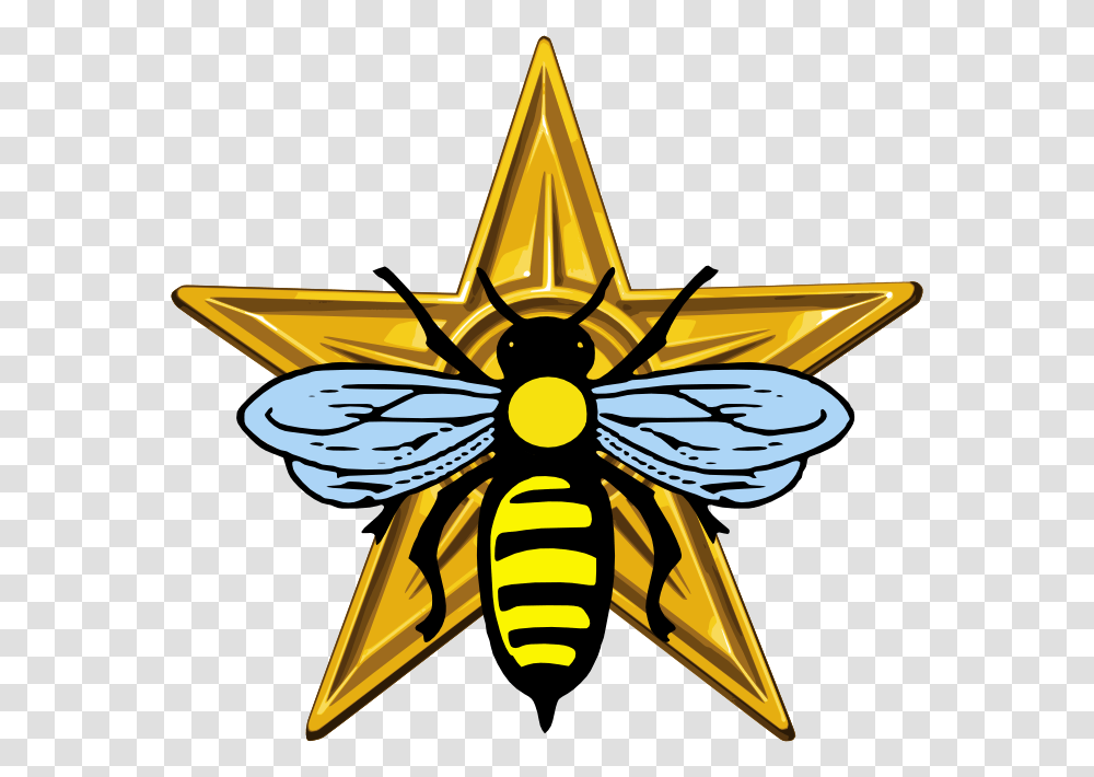 Barnstar Of Busy Bee, Wasp, Insect, Invertebrate, Animal Transparent Png