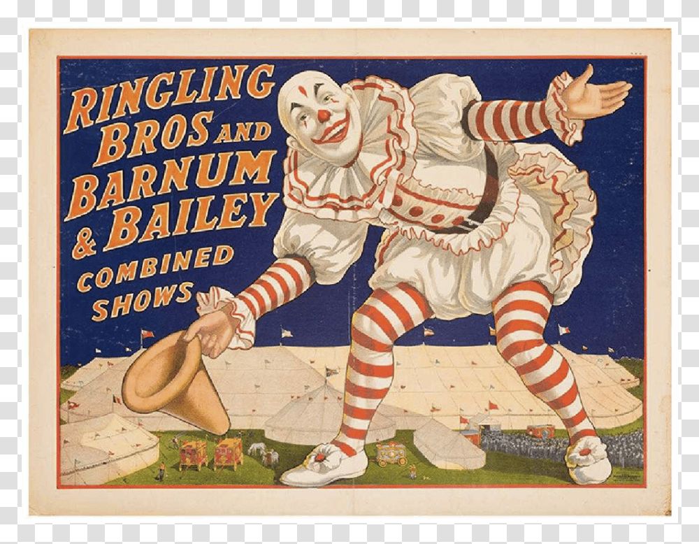 Barnum And Bailey Circus Posters Vintage, Advertisement, Person, Shoe, Footwear Transparent Png