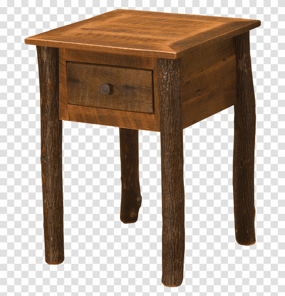 Barnwood One Drawer End Table End Table, Furniture, Desk, Chair, Coffee Table Transparent Png