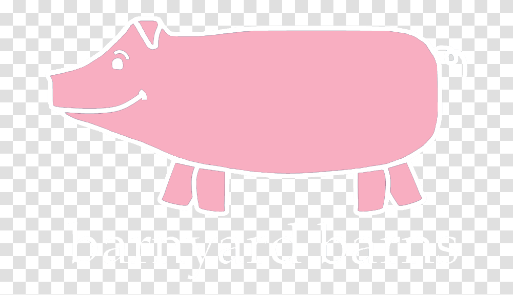Barnyard Barns Pink Pig White Outline Download Domestic Pig, Axe, Tool, Sunglasses, Animal Transparent Png