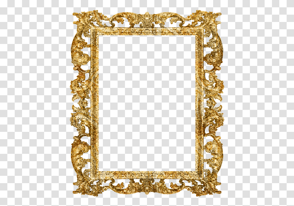 Baroque Frame Clipart Baroque Photo Frame, Gate, Mirror, Rug, Cross Transparent Png