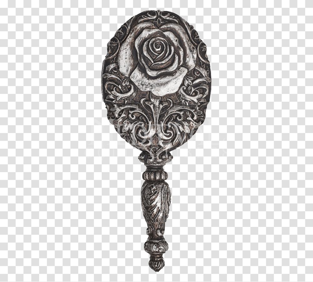 Baroque Rose Hand Mirror Gothic Hand Mirror, Glass, Goblet, Cross Transparent Png