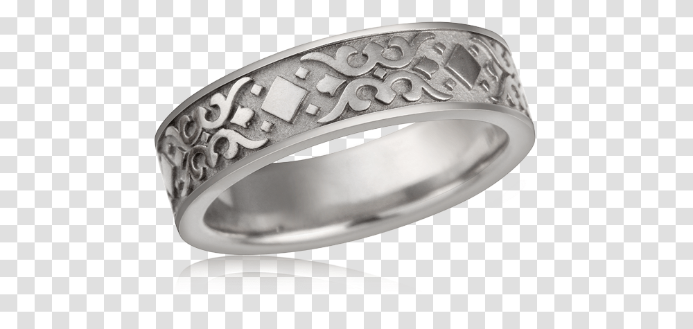Baroque Wedding Band In Palladium Engagement Ring, Accessories, Accessory, Jewelry, Silver Transparent Png