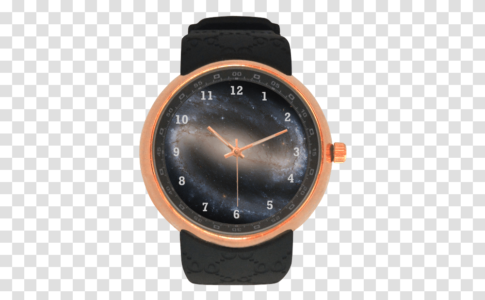 Barred Spiral Galaxy Ngc 1300 Men's Rose Gold Resin Watch, Wristwatch Transparent Png