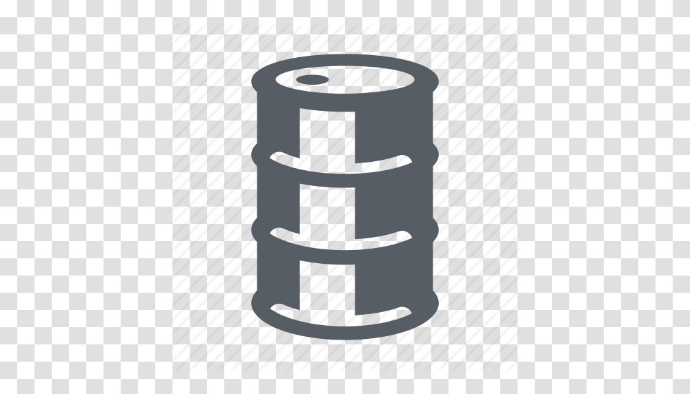 Barrel Fuel Industry Oil Petroleum Icon, Cylinder, Gray Transparent Png