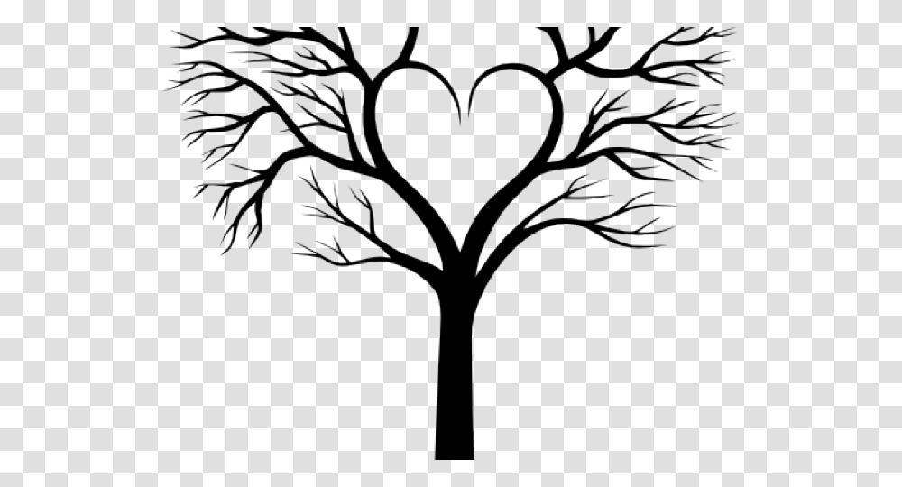 Barren Clipart Tree Stem Family Tree With Roots Clipart, Heart, Stencil, Floor Transparent Png