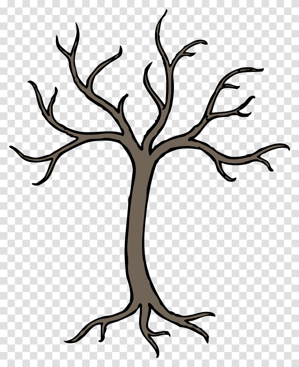 Barren Tree Clip Arts, Plant, Root, Tree Trunk, Silhouette Transparent Png