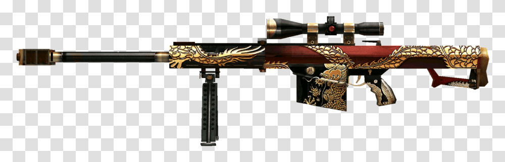 Barrett M A Royal Legendary Dragon Barrett Crossfire, Gun, Weapon, Weaponry, Rifle Transparent Png