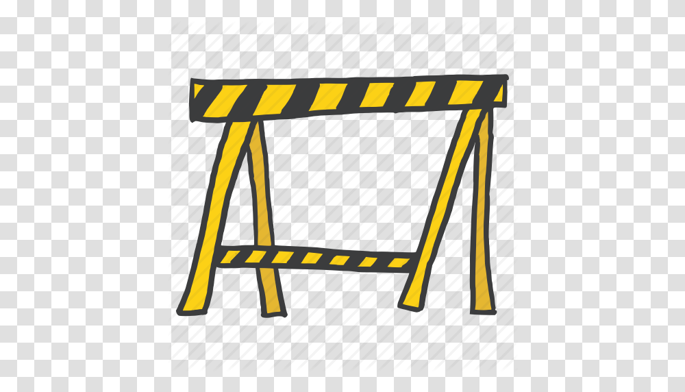 Barrier Construction Safe Safety Tape Under Warning Icon, Fence, Barricade Transparent Png