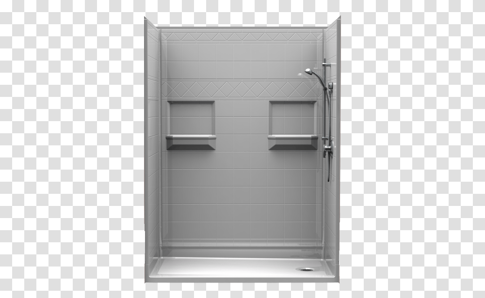 Barrier Free Shower With Diamond Tile Walls Assembled, Room, Indoors, Bathroom, Shower Faucet Transparent Png