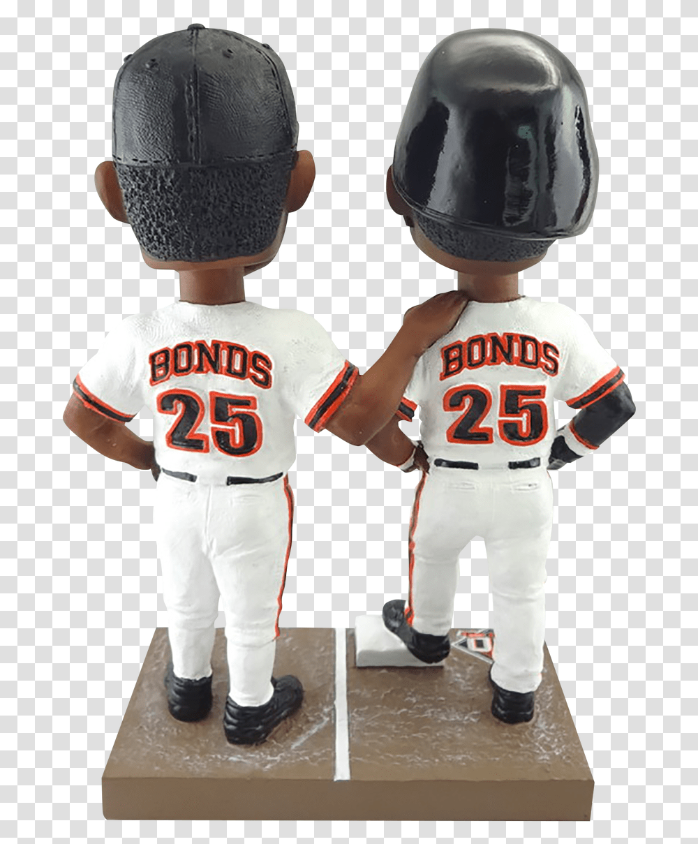 Barry And Bobby Bonds Bobblehead, Helmet, Apparel, Person Transparent Png