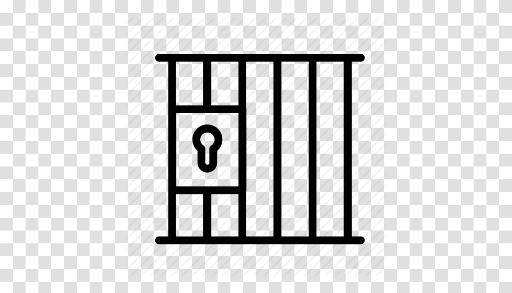 Bars Crime Door Law Prison Prison Cell Icon, Number, Label Transparent Png