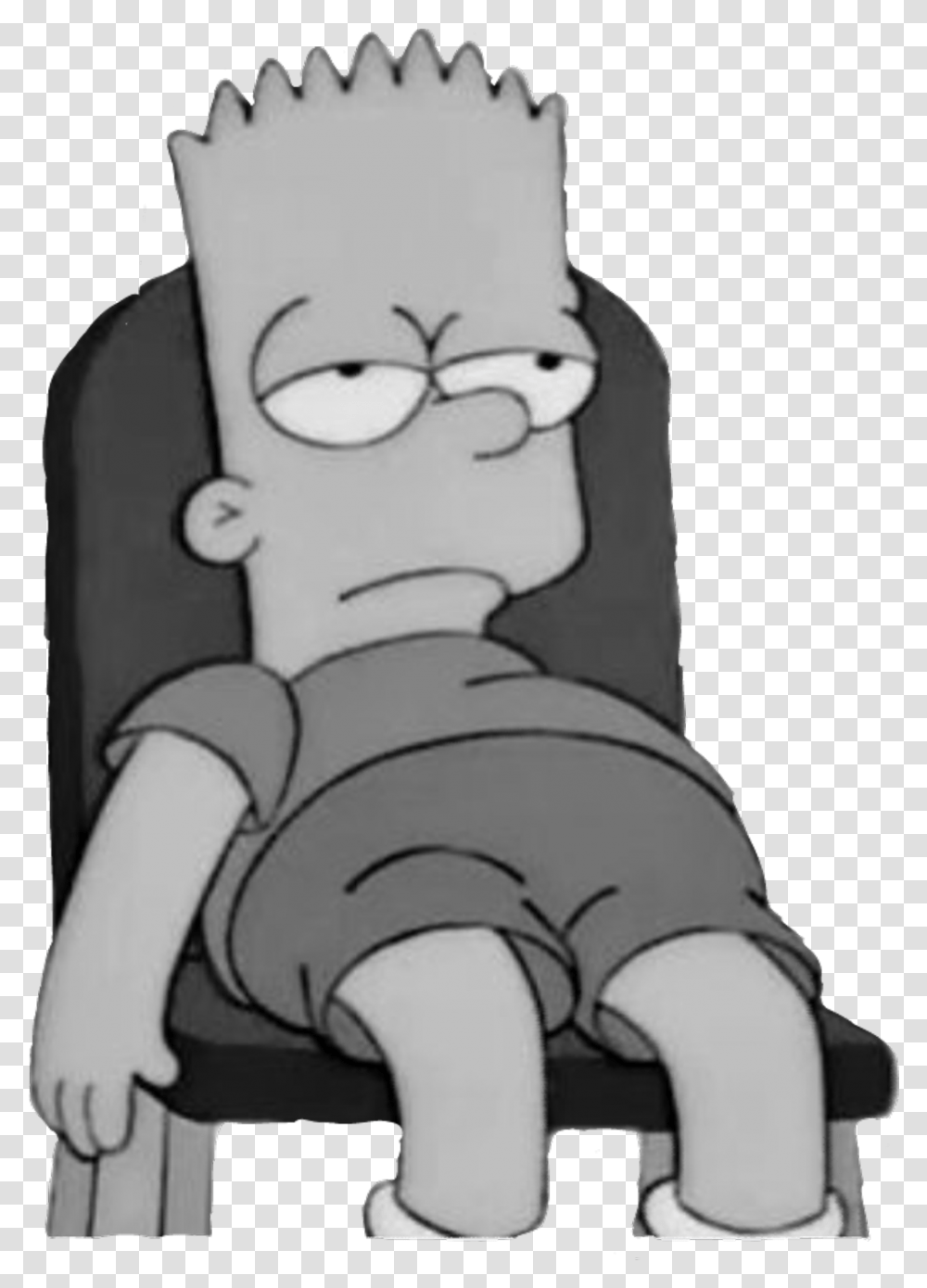 Bart Clipart Sad Bart Simpson Sad Boy, Person, Human, Label Transparent Png
