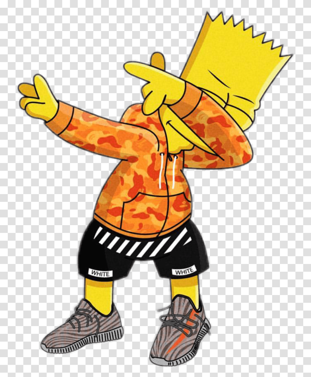Bart Dab Supreme Simpson Gang Trap Swag Fresh Simpsons, Mascot, Person, Human, Shoe Transparent Png