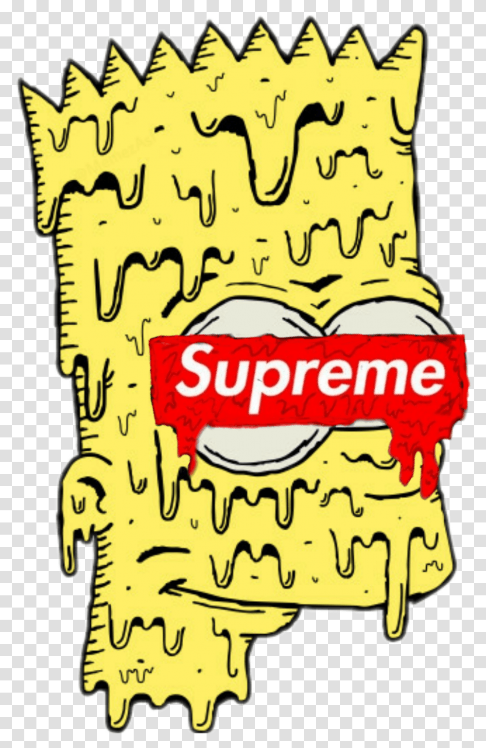 Bart Simpson Bart Simpson Supreme, Label, Food, Handwriting Transparent Png