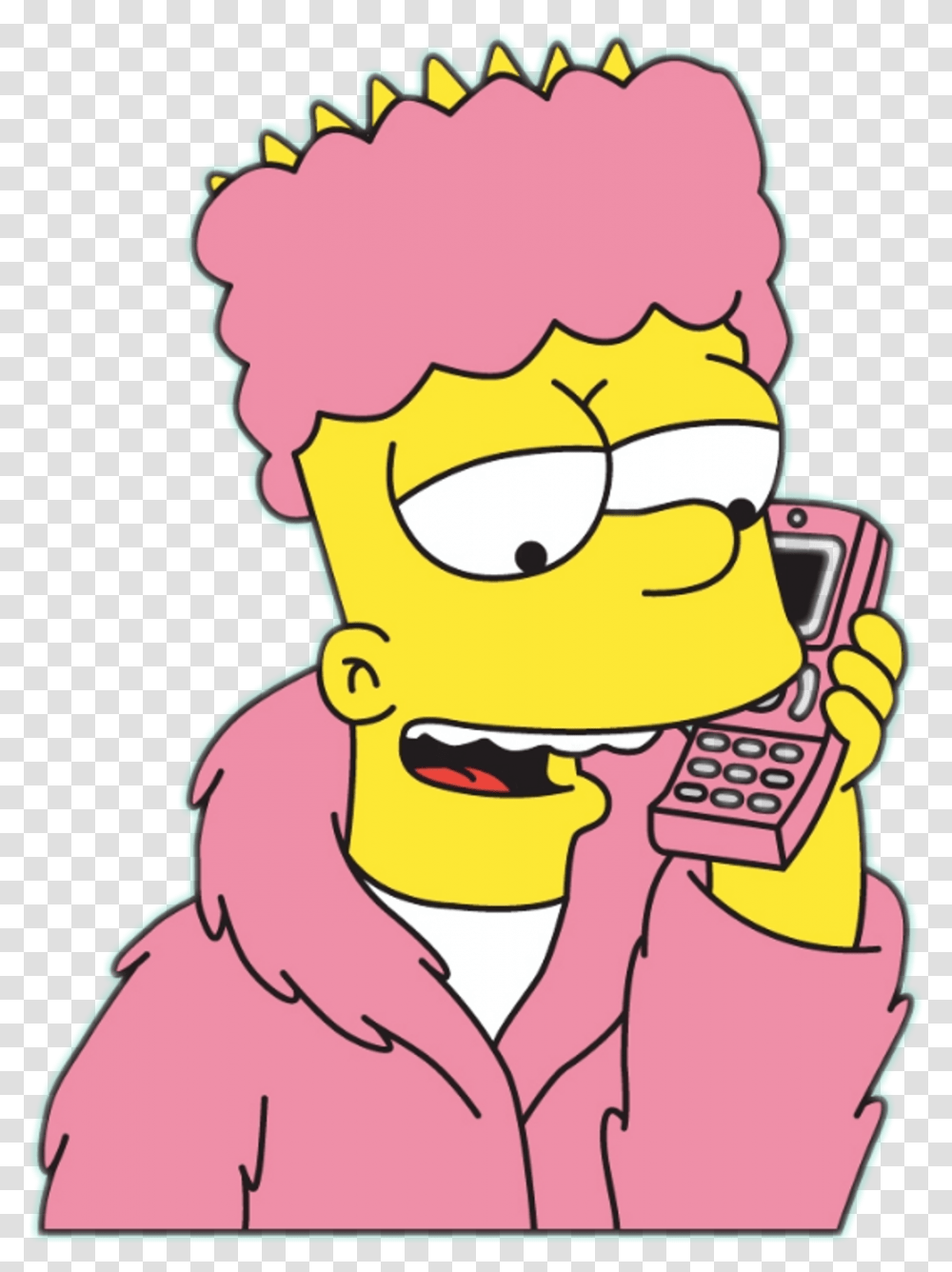 Bart Simpson Clipart Bart Simpson On The Phone, Electronics, Person, Label, Text Transparent Png