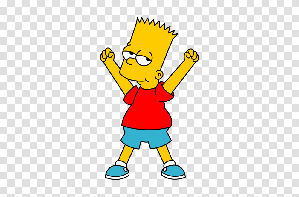 Bart Simpson Clipart Behind, Person, Label, People Transparent Png