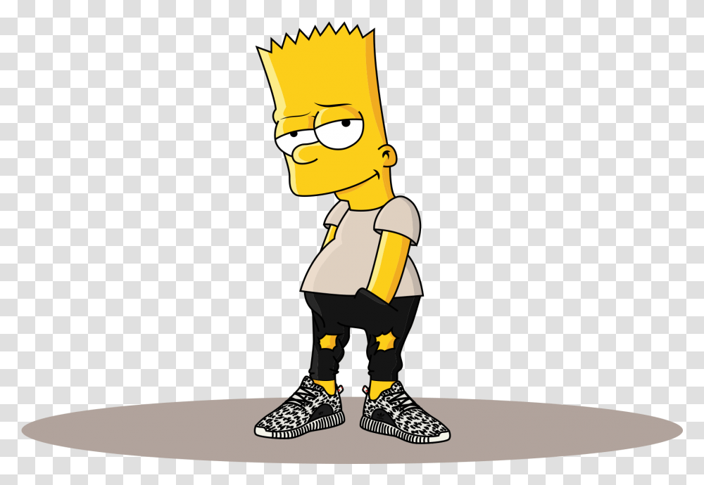 Bart Simpson, Person, Hand, Label Transparent Png
