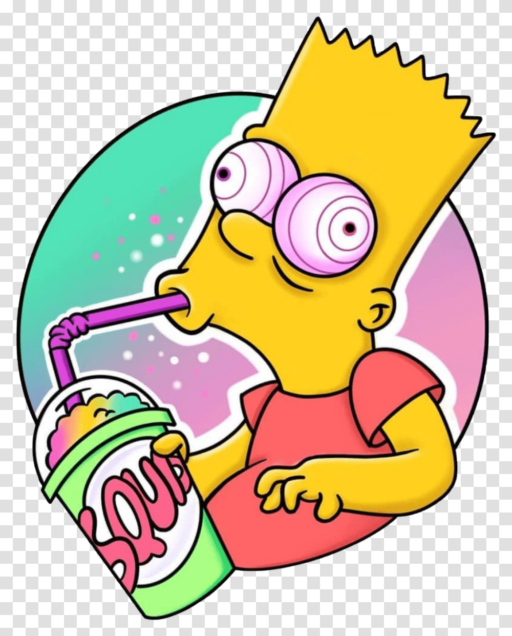 Bart Simpson Photo Background Bart Simpson Drinking Squishee, Rattle, Food Transparent Png