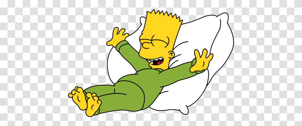 Bart Simpson Sleeping On Pillow, Outdoors, Nature, Elf, Judo Transparent Png