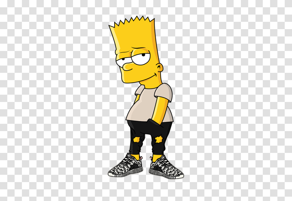 Bart Simpson Supreme Bape Money Trap Rich Lifestyle Yee, Shoe, Footwear, Apparel Transparent Png