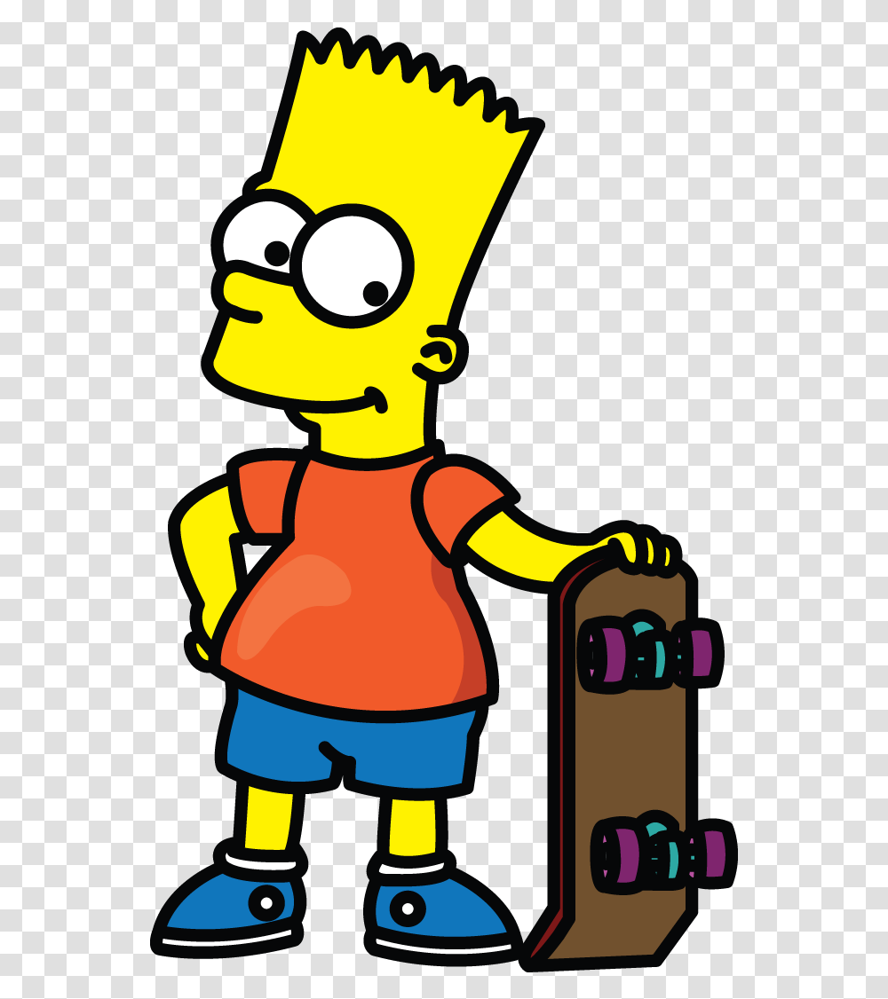 Bart Simpson With Skateboard, Poster, Advertisement Transparent Png